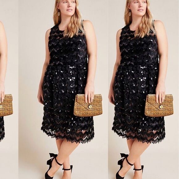 Anthropologie Priscilla Textured Dress - Picture 2 of 6